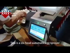 Seis boquillas automáticas de la máquina de codificación de spray de huevo Impresión